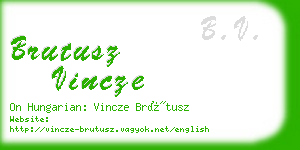 brutusz vincze business card